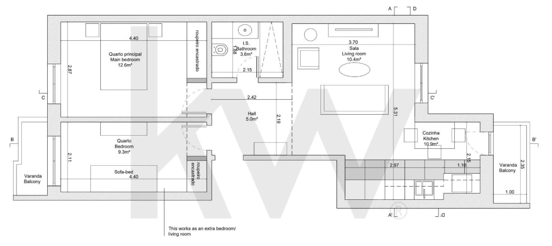 Apartamento T2 para Arrendamento em Campo de Ourique Foto 23