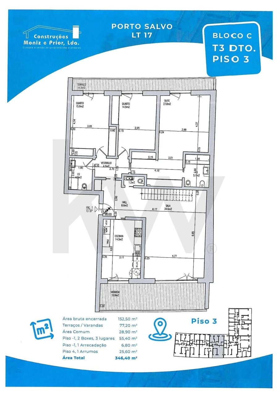 Apartamento T3 para Venda em Porto Salvo Foto 44