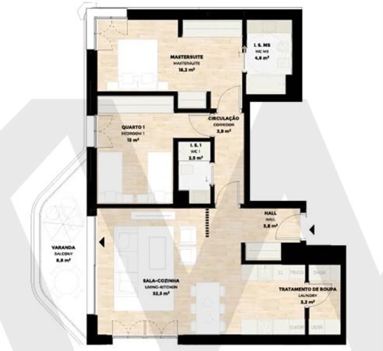 Apartamento T2 para Arrendamento em Olivais Foto 20
