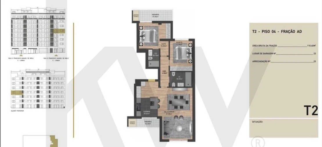 Apartamento T2 para Venda em Avenidas Novas Foto 16