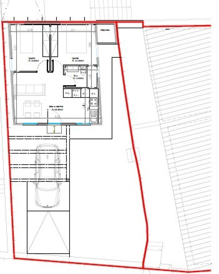 Moradia T2 para Venda em Darque Planta 1