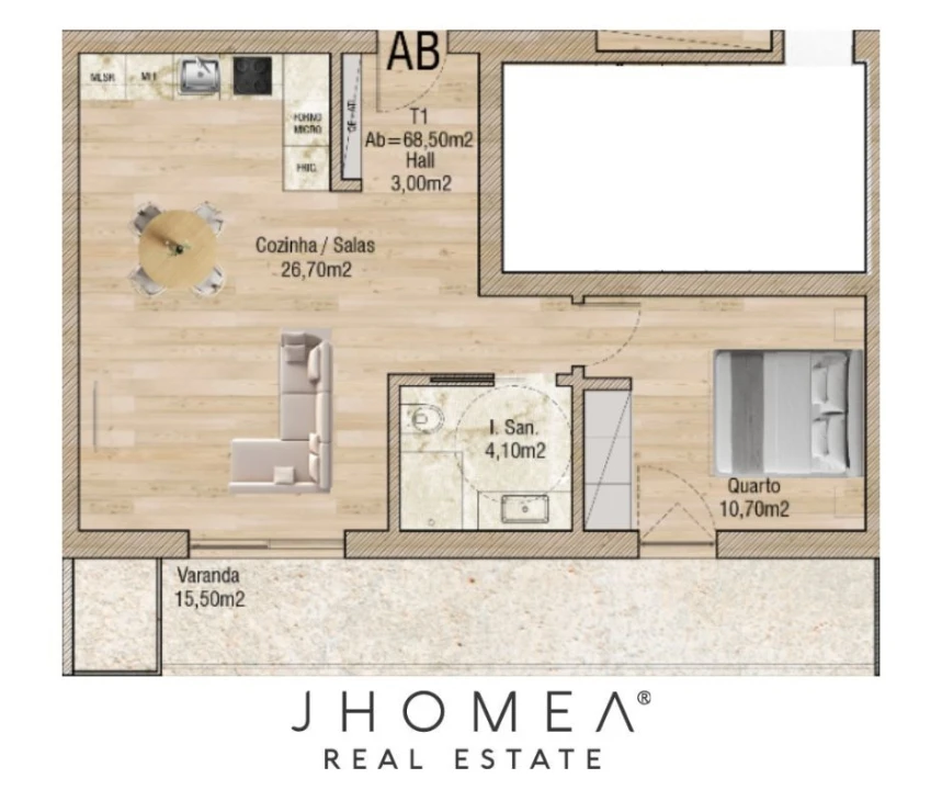 Apartamento T1 para Venda em Glória e Vera Cruz Foto 9