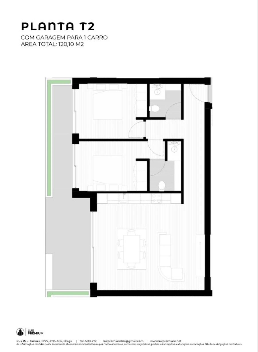 Apartamento T2 para Venda em Oliveira do Douro Planta 1