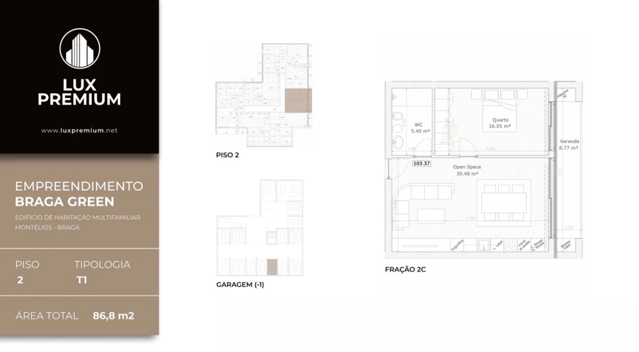 Apartamento T1 para Venda em Real, Dume e Semelhe Foto 12