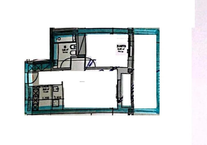 Apartamento T1 para Venda em Glória e Vera Cruz Planta 1