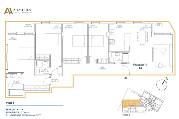 Apartamento T4 para Venda em Atouguia da Baleia Planta 1