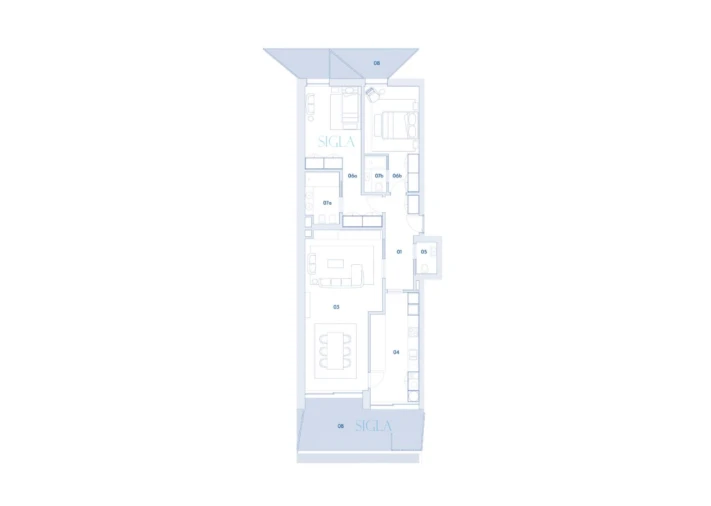 Apartamento T2 para Arrendamento em Canidelo Planta 1