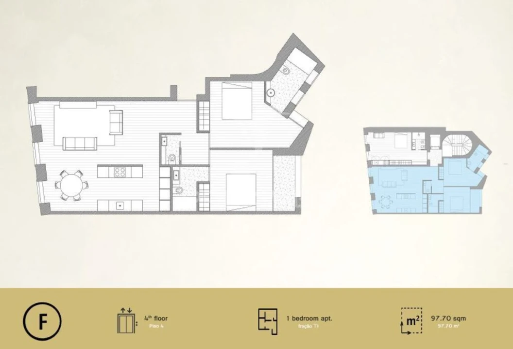 Apartamento T2 para Venda em Cedofeita, Santo Ildefonso, Sé, Miragaia, São Nicolau e Vitória Foto 13