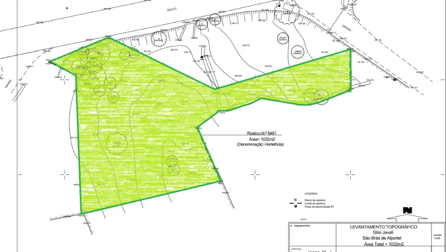 Terreno para Venda em São Brás de Alportel Planta 1