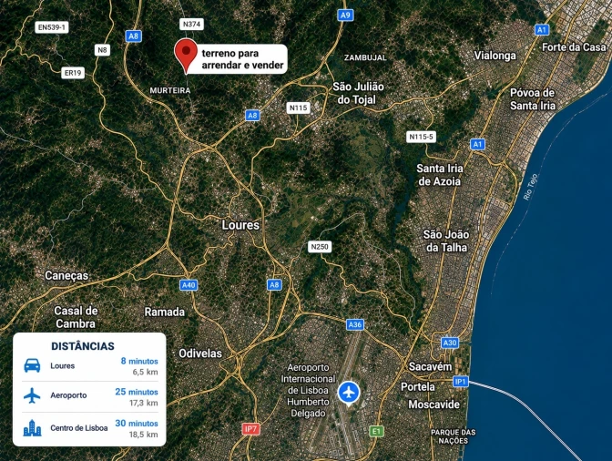Terreno para Arrendamento em Santo Antão e São Julião do Tojal Foto 2