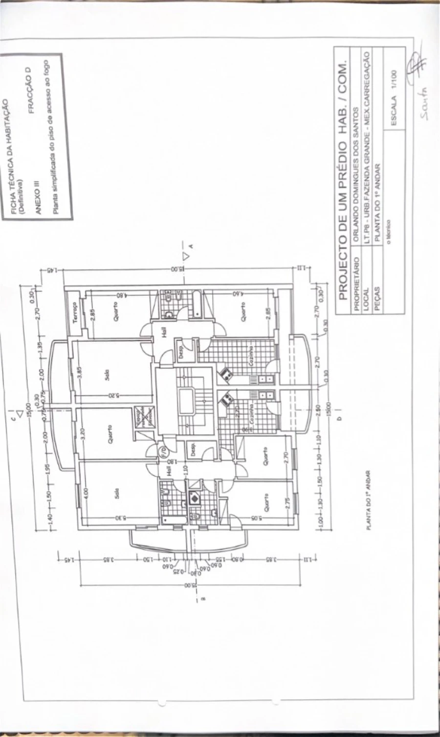 Apartamento T3 para Venda em Estômbar e Parchal Planta 1