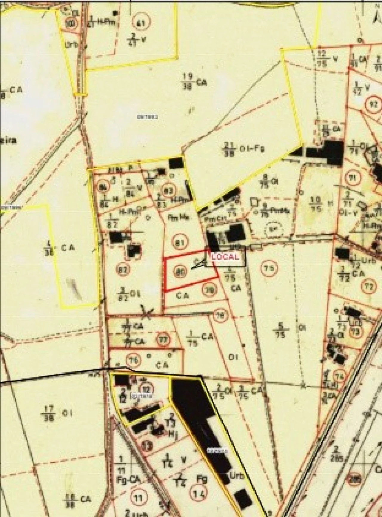 Terreno para Venda em Casais e Alviobeira Planta 12