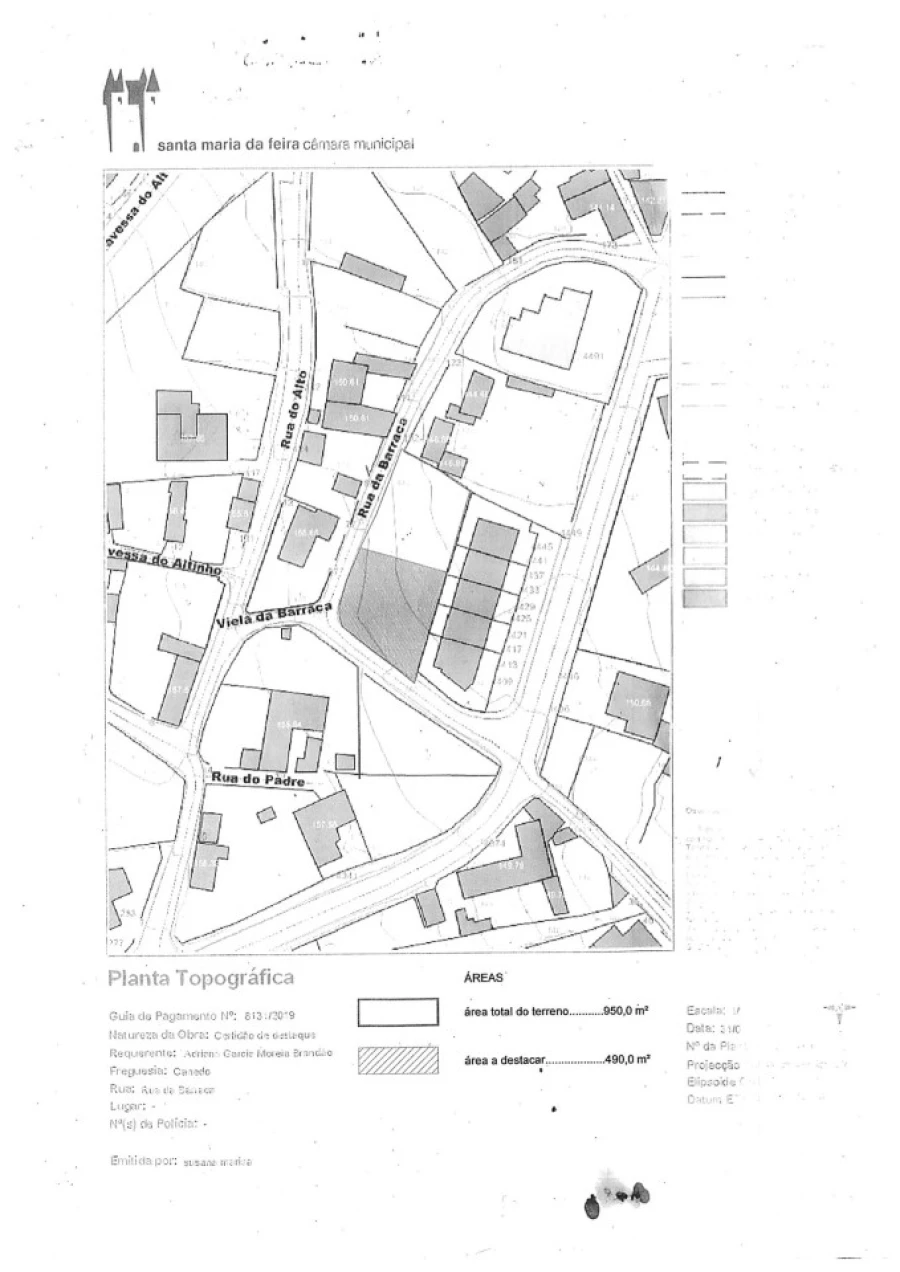 Terreno para Venda em Canedo, Vale e Vila Maior Planta 1