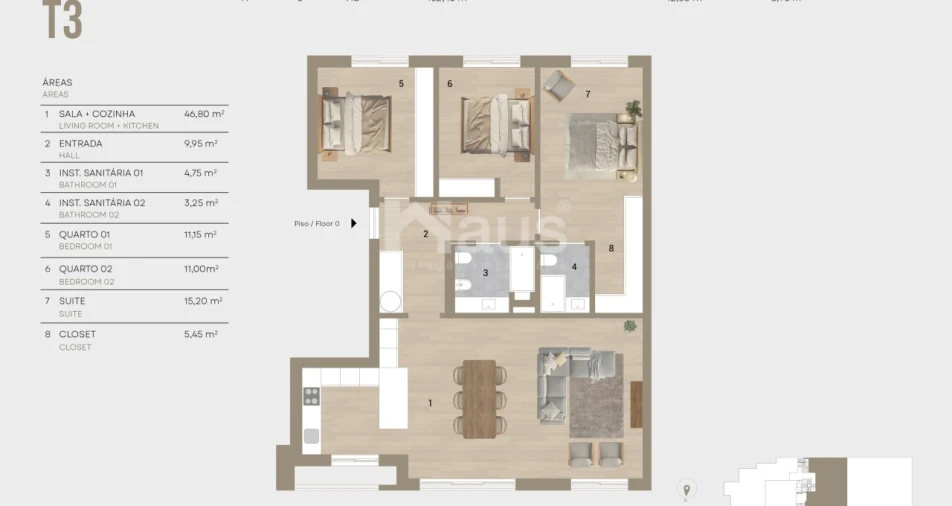 Apartamento T3 para Venda em Montijo e Afonsoeiro