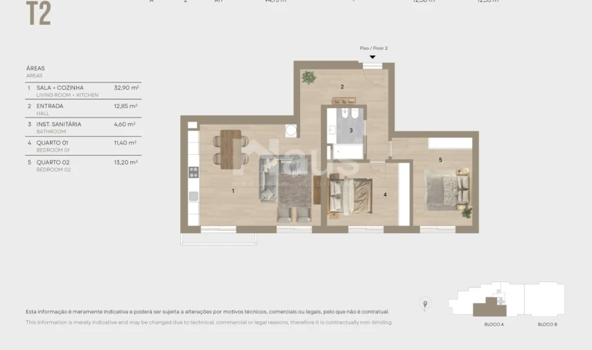 Apartamento T2 para Venda em Montijo e Afonsoeiro Foto 1