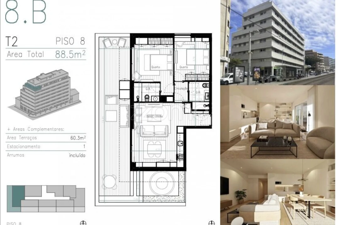 Apartamento T2 para Venda em Matosinhos e Leça da Palmeira Foto 8