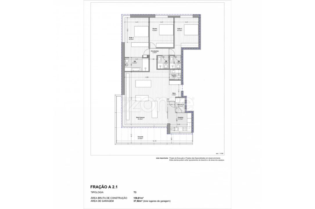 Apartamento T3 para Venda em Vila do Conde Foto 16