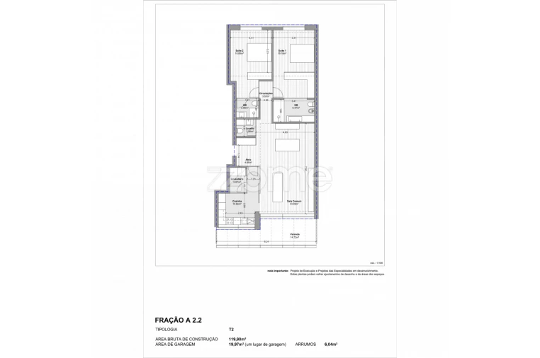 Apartamento T2 para Venda em Vila do Conde Foto 16