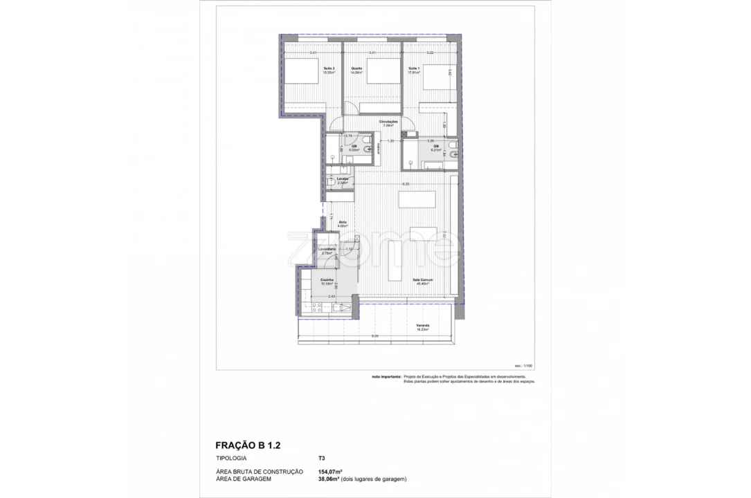 Apartamento T3 para Venda em Vila do Conde Foto 16