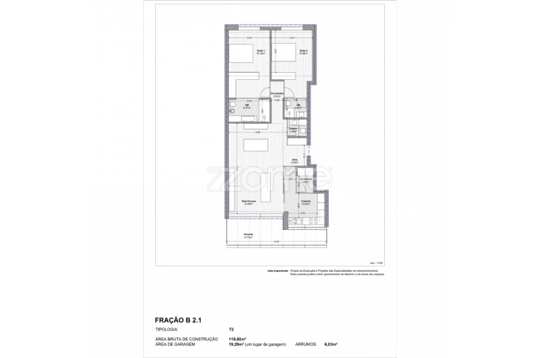 Apartamento T2 para Venda em Vila do Conde Foto 16