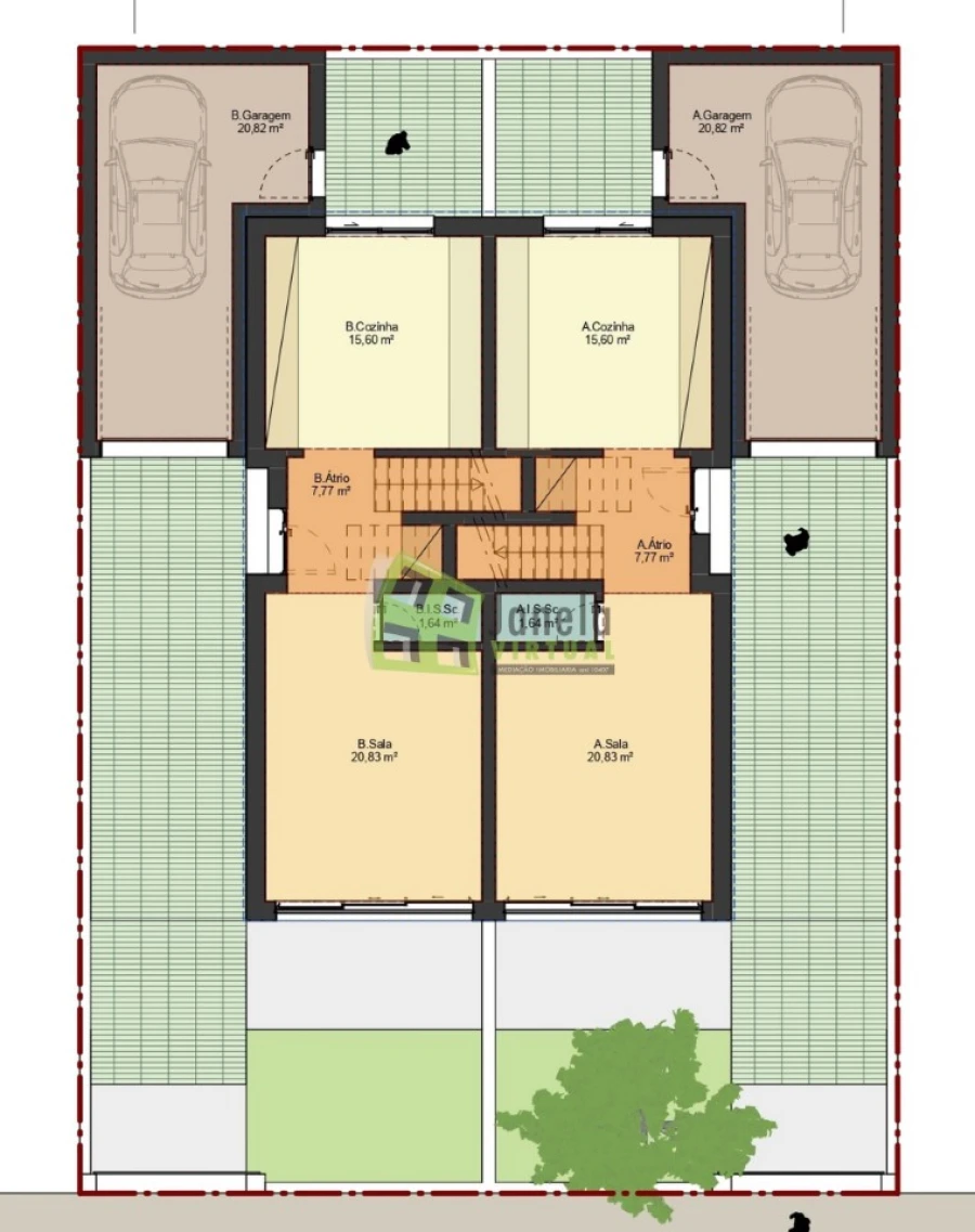 Moradia T3 para Venda em Quinta do Conde Planta 1