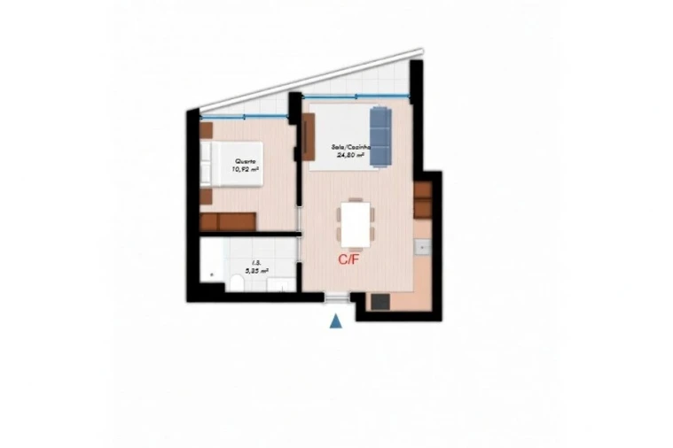 Apartamento T1 para Venda em Glória e Vera Cruz Foto 17