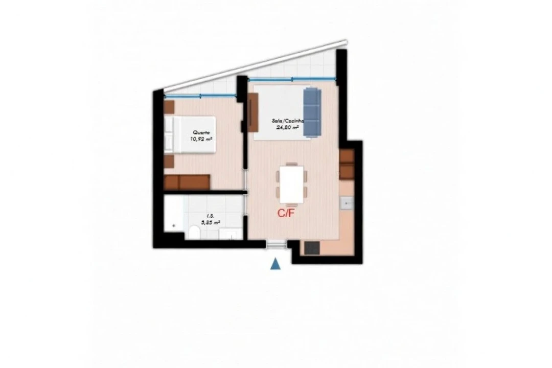 Apartamento T1 para Venda em Glória e Vera Cruz Foto 17