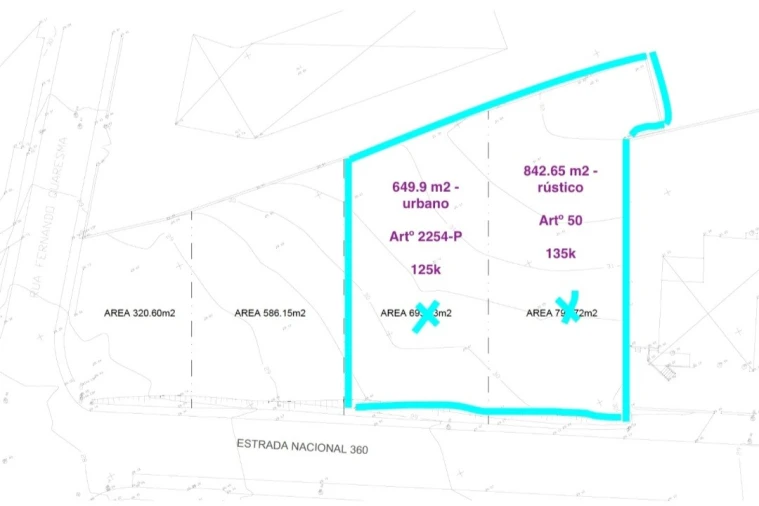 Terreno para Venda em Foz do Arelho Planta 1