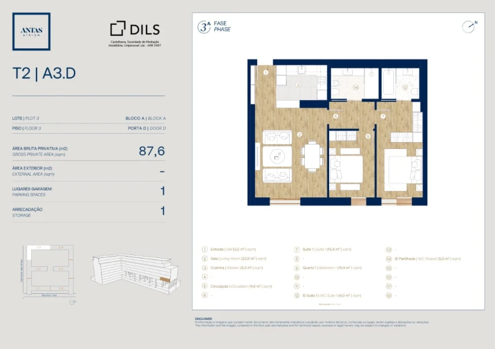 Apartamento T2 para Venda em Campanhã Planta 1