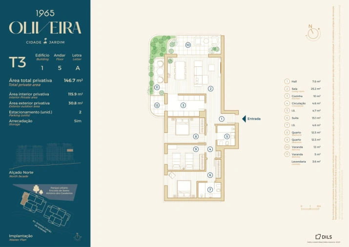 Apartamento T3 para Venda em Santo António dos Cavaleiros e Frielas Planta 1