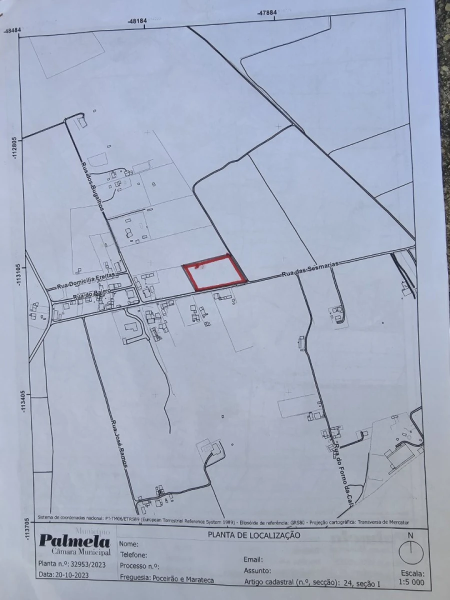 Terreno para Venda em Poceirão e Marateca Planta 2