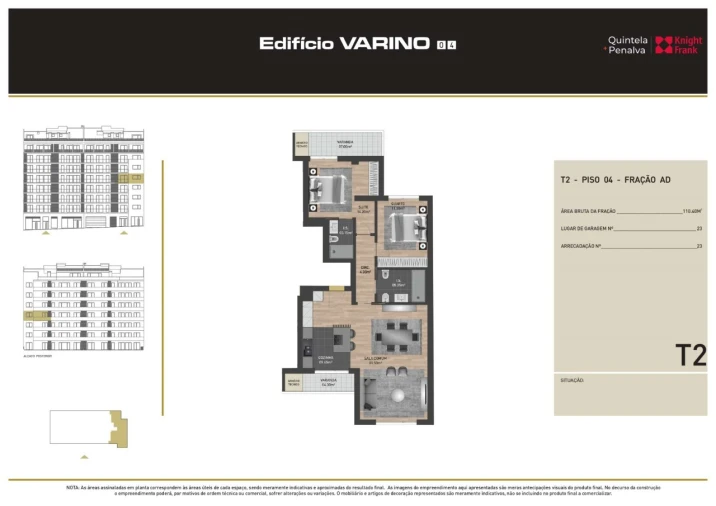 Apartamento T2 para Venda em Avenidas Novas Planta 1