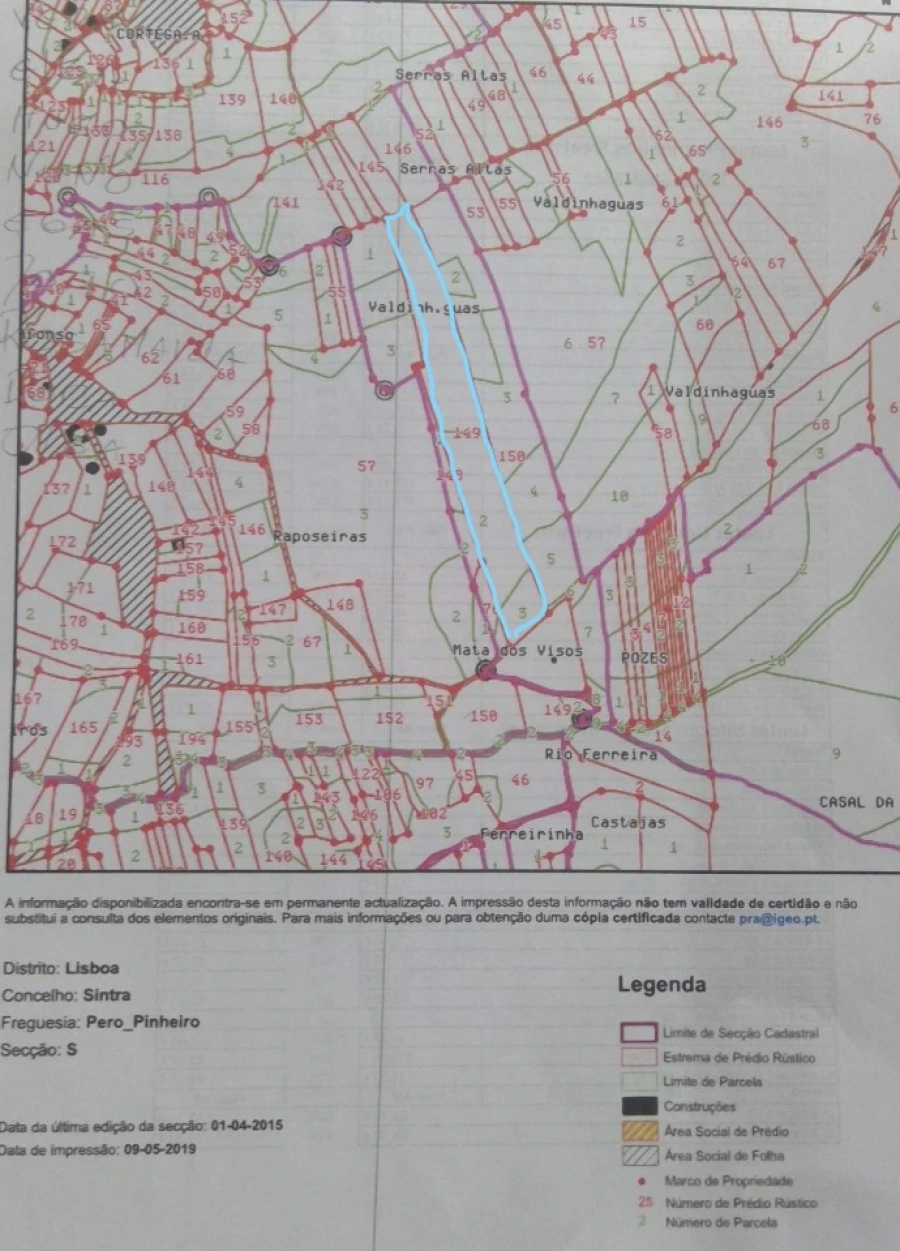 Terreno para Venda em Santa Maria e São Miguel, São Martinho, São Pedro Penaferrim Planta 1