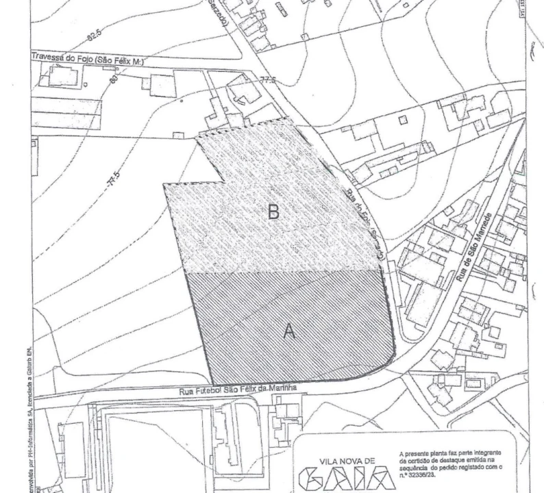 Terreno para Venda em São Felix da Marinha Planta 2