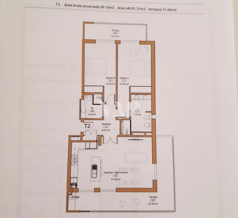Apartamento T2 para Venda em Faro (Sé e São Pedro) Foto 23