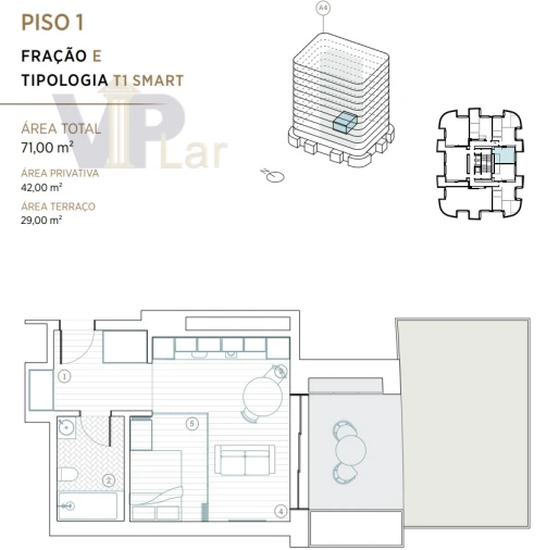 Apartamento T1 para Venda em Paranhos Foto 5