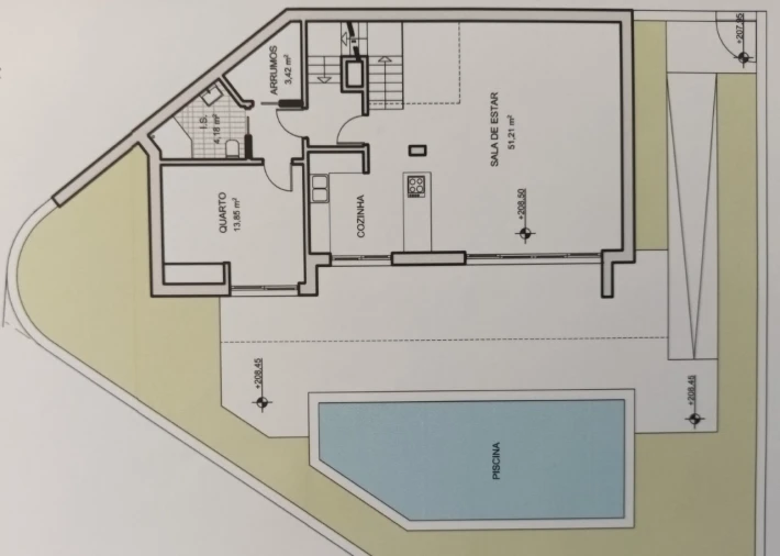 Moradia T4 para Venda em Santa Barbara de Nexe Planta 1