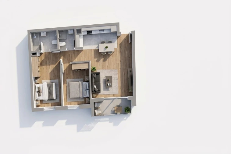 Apartamento T2 para Venda em Cete Planta 2