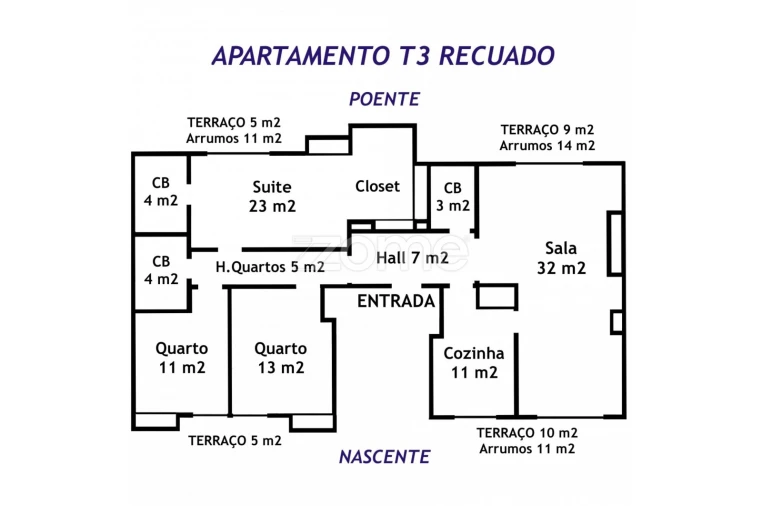 Apartamento T3 para Venda em São Felix da Marinha Foto 21