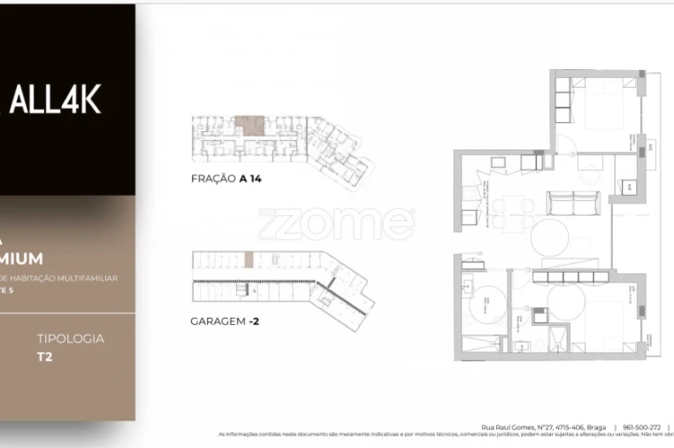 Apartamento T2 para Venda em Oliveira do Douro Planta 1
