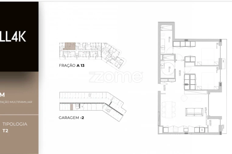 Apartamento T2 para Venda em Oliveira do Douro Planta 1