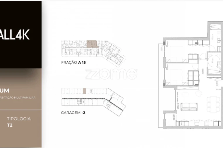 Apartamento T2 para Venda em Oliveira do Douro Planta 2