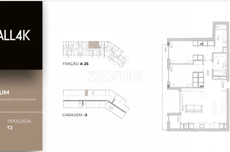 Apartamento T2 para Venda em Oliveira do Douro Planta 1