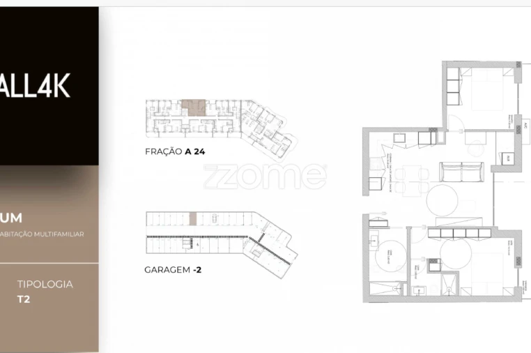 Apartamento T2 para Venda em Oliveira do Douro Planta 1