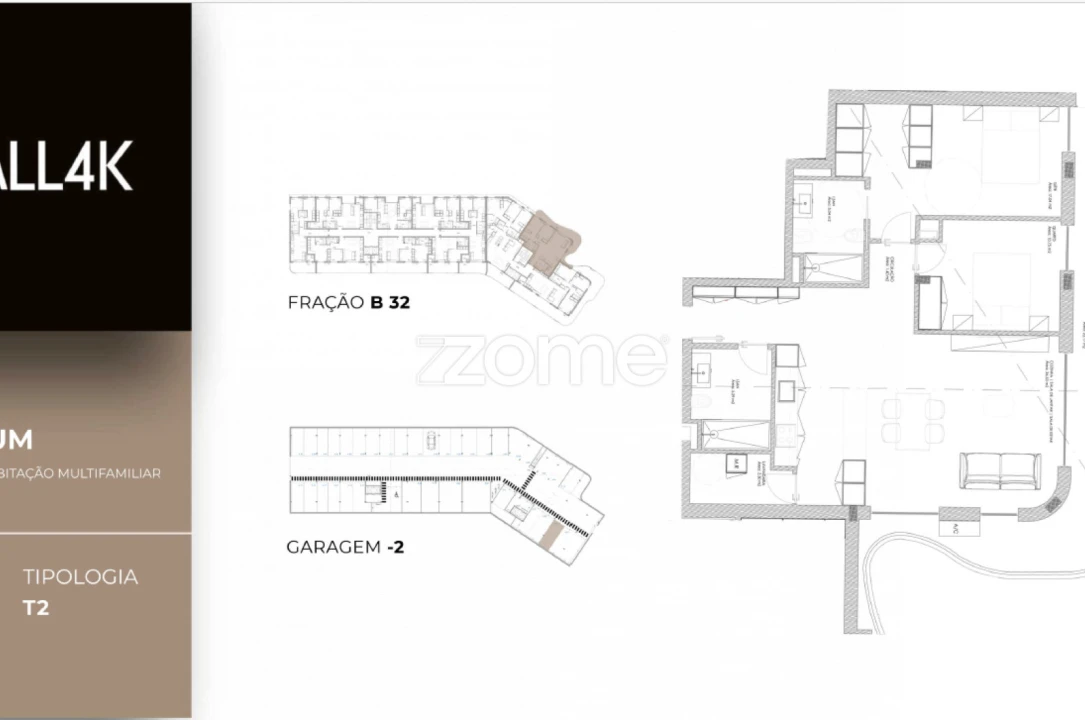 Apartamento T2 para Venda em Oliveira do Douro Planta 2