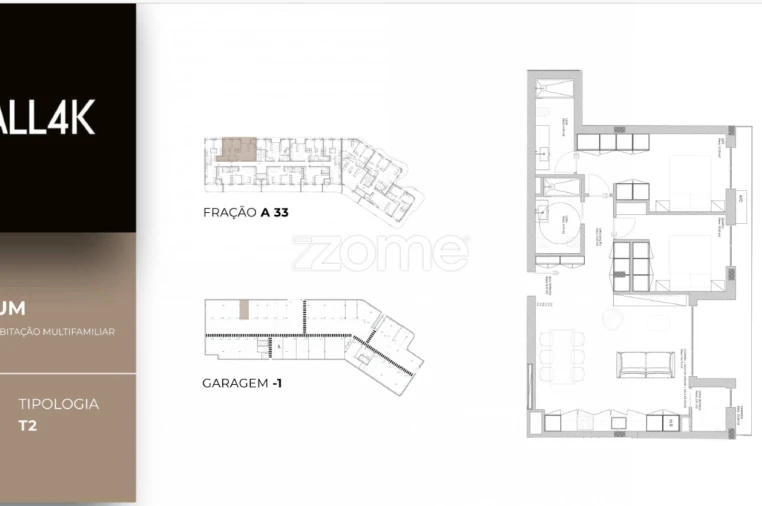 Apartamento T2 para Venda em Oliveira do Douro Planta 1