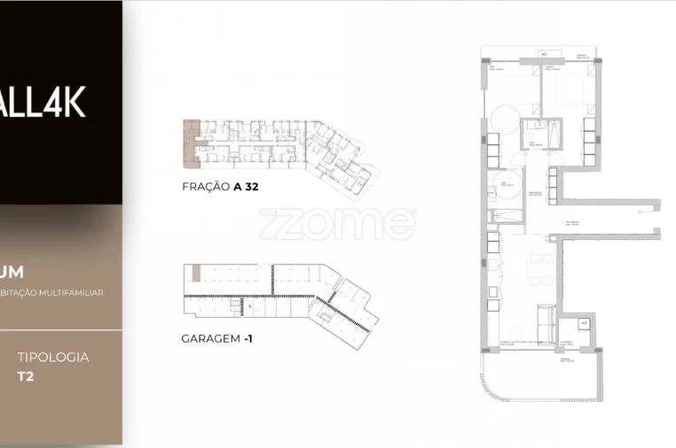 Apartamento T2 para Venda em Oliveira do Douro Planta 1