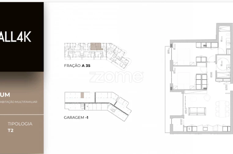 Apartamento T2 para Venda em Oliveira do Douro Planta 1