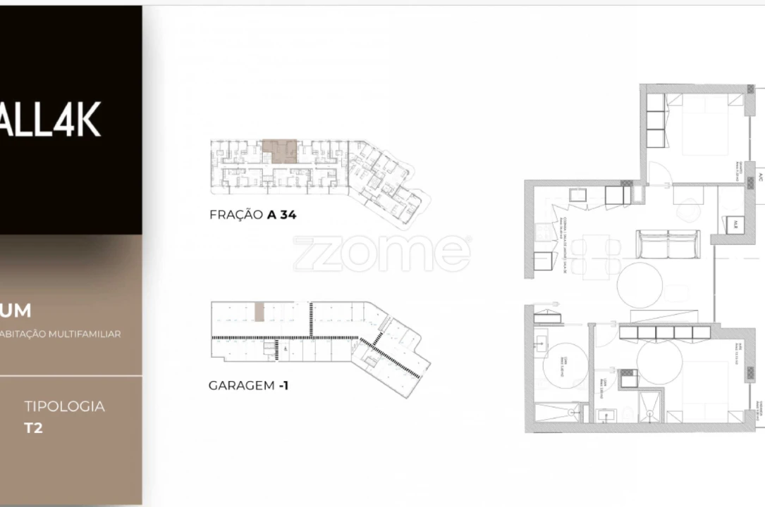 Apartamento T2 para Venda em Oliveira do Douro Planta 2