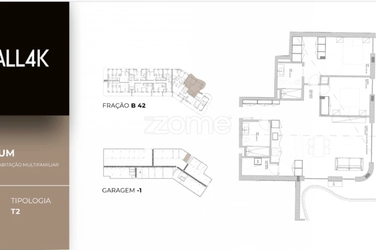 Apartamento T2 para Venda em Oliveira do Douro Planta 1